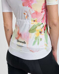 RIVANELLE Kurzarm Fahrradtrikot - FLOWERY LADY - Weiß/Rosa/Grün
