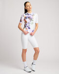 RIVANELLE Kurzarm Fahrradtrikot - FLOWERY LADY - Weiß/mehrfarbig
