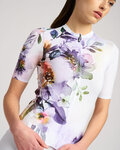 RIVANELLE Kurzarm Fahrradtrikot - FLOWERY LADY - Weiß/mehrfarbig