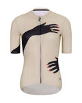 RIVANELLE Kurzarm Fahrradtrikot - HANDS LADY - Beige/Schwarz
