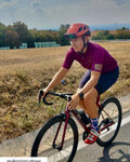 RIVANELLE Kurzarm Fahrradtrikot - VICTORIOUS GOLD LADY - bordeaux