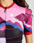 RIVANELLE Kurzarm Fahrradtrikot - SUNSET ELITE LADY LIMITED EDITION - Rosa/mehrfarbig