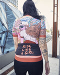 RIVANELLE Kurzarm Fahrradtrikot - FREE ELITE LADY LIMITED EDITION - Orange/mehrfarbig