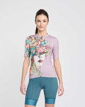 RIVANELLE Kurzarm Fahrradtrikot - MADAM FLOWER - Beige/mehrfarbig