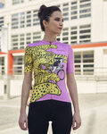 RIVANELLE Kurzarm Fahrradtrikot - CHEETAH - Gelb/Rosa
