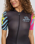 RIVANELLE Kurzarm Fahrradtrikot - MEDITATION - Schwarz/Rosa