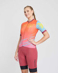 RIVANELLE Kurzarm Fahrradtrikot - LESS TALK - Rot/mehrfarbig