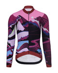 RIVANELLE Langarm Fahrradtrikot für den Winter - SUNSET WINTER - Rosa/mehrfarbig