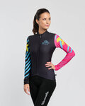 RIVANELLE Langarm Fahrradtrikot für den Winter - MEDITATION WINTER - Schwarz/Rosa