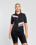 RIVANELLE Kurzarm Fahrradtrikot - GLAMOR - Schwarz/Beige