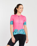 RIVANELLE Kurzarm Fahrradtrikot - MEDUSA - Rosa/Türkis