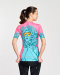 RIVANELLE Kurzarm Fahrradtrikot - MEDUSA - Rosa/Türkis