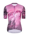RIVANELLE Kurzarm Fahrradtrikot - ROSESCAPE - Lila/Schwarz