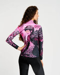 RIVANELLE Langarm Fahrradtrikot für den Winter - ROSESCAPE WINTER - Lila/Schwarz