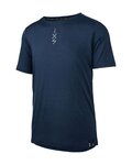 IXS Kurzarm Fahrradtrikot - FLOW MERINO - Blau