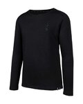 IXS Langarm Fahrradtrikot für den Sommer - FLOW MERINO LS - Schwarz