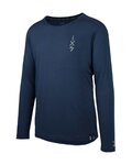 IXS Langarm Fahrradtrikot für den Sommer - FLOW MERINO LS - Blau