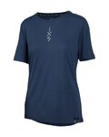 IXS Kurzarm Fahrradtrikot - FLOW MERINO SS - Blau