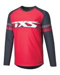 IXS Langarm Fahrradtrikot für den Sommer - TRIGGER LITE 1.1 KIDS - Rot/Blau