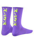 SUPACAZ Klassische Fahrradsocken - KATAKANA - Lila