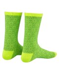 SUPACAZ Klassische Fahrradsocken - ASANOHA - Grün/Gelb