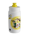 ELITE Fahrrad-Wasserflasche - FLY TOUR DE FRANCE FAMMES 550 - Weiß/Gelb