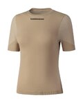 SHIMANO Kurzarm Fahrrad-Shirt - VERTEX SS - Beige