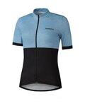 SHIMANO Kurzarm Fahrradtrikot - ELEMENT - Hellblau/Schwarz