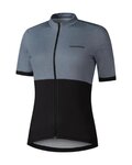 SHIMANO Kurzarm Fahrradtrikot - ELEMENT - Grau/Schwarz