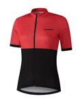 SHIMANO Kurzarm Fahrradtrikot - ELEMENT - Rot/Schwarz