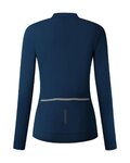 SHIMANO Langarm Fahrradtrikot für den Winter - KAEDE THERMAL LONG - Blau