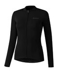 SHIMANO Langarm Fahrradtrikot für den Winter - KAEDE THERMAL LONG - Schwarz