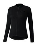 SHIMANO Langarm Fahrradtrikot für den Winter - ELEMENT LONG - Schwarz