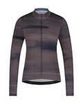 SHIMANO Langarm Fahrradtrikot für den Winter - KAEDE PRINTED LONG - Lila/Grau