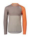 POC Langarm Fahrradtrikot für den Sommer - MTB PURE - Orange/Grau