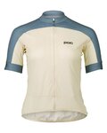POC Kurzarm Fahrradtrikot - ESSENTIAL ROAD LOGO W - Beige/Blau