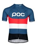 POC Kurzarm Fahrradtrikot - ESSENTIAL ROAD LOGO - Rot/Blau/Weiß/Schwarz