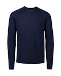 POC Langarm Fahrradtrikot für den Winter - LIGHT MERINO - Blau