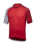 GORE Kurzarm Fahrradtrikot - C5 - Rot/Weiß