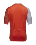 GORE Kurzarm Fahrradtrikot - C5 - Weiß/Orange