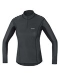 GORE Langarm Fahrrad-Shirt - GWS BL THERMO - Schwarz