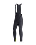 GORE Lange Fahrradhose mit Trägern - C3 THERMO - Schwarz/Gelb