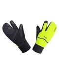 GORE Langfinger-Fahrradhandschuhe - GTX INFINIUM THERMO SPLIT - Gelb/Schwarz