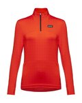 GORE Langarm Fahrrad-Shirt - EVERYDAY THERMO 1/4-ZIP WMN - Orange