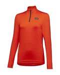 GORE Langarm Fahrrad-Shirt - EVERYDAY THERMO 1/4-ZIP WMN - Orange