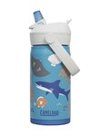 CAMELBAK Fahrrad-Wasserflasche - THRIVE FLIP STRAW KIDS VSS 0,35 L - Blau/mehrfarbig