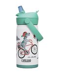 CAMELBAK Fahrrad-Wasserflasche - THRIVE FLIP STRAW KIDS VSS 0,35 L - Weiß/mehrfarbig