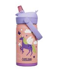 CAMELBAK Fahrrad-Wasserflasche - THRIVE FLIP STRAW KIDS VSS 0,35 L - Orange/mehrfarbig