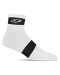 GIRO Klassische Fahrradsocken - COMP RACER - Weiß/Schwarz