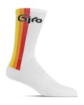 GIRO Klassische Fahrradsocken - COMP RACER HIGH RISE - Weiß/mehrfarbig